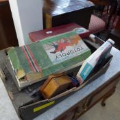 A large collection of vintage board games