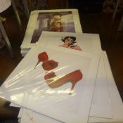 A large collection of prints