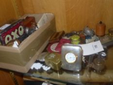 A collection of silver and objet de vert