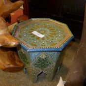 A painted Islamic table in the Moorish s