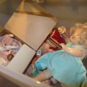 A collection of bygone dolls including s