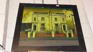 An oil on canvas 'Hawley Road, Camden' signed Baldwin