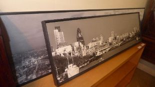 Two large panoramic views of London