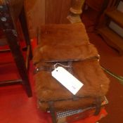 A C1930's Swiss ponyhide military backpack