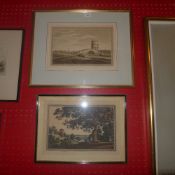 Two J.Farringdon prints of views along the Thames