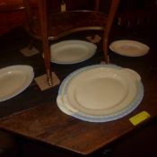 A set of five Art Deco meat platters of graduating size