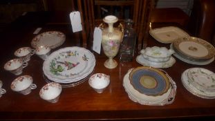 A collection of porcelain and china items including Rosenthal plates  Royal Crown Derby and others