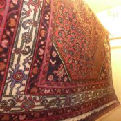 An extremely fine North West Persian Malayer rug 190cm x 150cm with repeating Heratie motifs on a