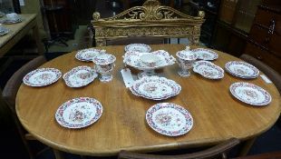 A Chamberlains Worcester part diner service including lidded urns
