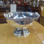A silver plated punch bowl
