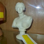 A reconstituted marble bust of Aphrodite. Height 22.5 cm