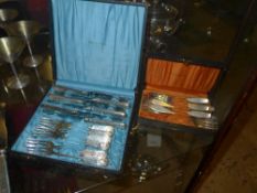 A cased set of Finnish dessert knives an