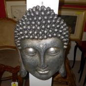 A pair of silvered painted wall hanging