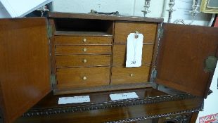 A C19th mahogany specimen cabinet with l