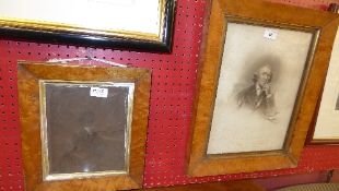 Two C19th maple frames