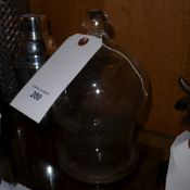 A C18th glass storm lanterns