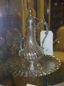 A Persian silver ewer and basin of pirif