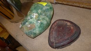 A jade boulder on stand