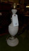 A pair of carved table lamps