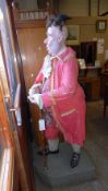 Two lifesize painted models of C18th Ban