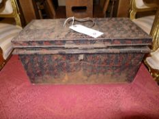 An early C19th naval uniform tin J.W Gibbins RN
