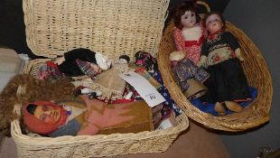A collection of bygone children's dolls