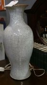 A Chinese celadon style lamp