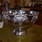 A silver plated grapevine relief punch b