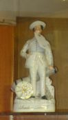 A C19th Staffordshire figure of Baden Powell with cannon
