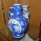 A C19th collection of Chinese vases blue