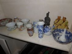 A collection of Oriental pottery including Imari plates