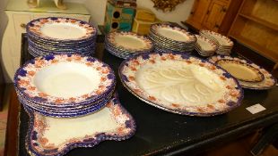 A large collection of Imari pattern pott