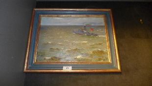 An oil on canvas Russian School 'Steam B