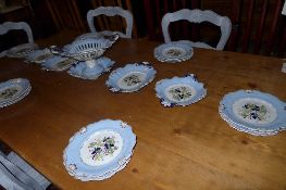 A late Victorian stone ware part dinner