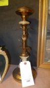 A pair of alabaster and gilded metal pri
