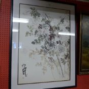 A pencil and watercolour of roses, by Ea