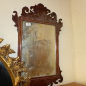 A George III style mahogany pier mirror