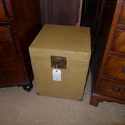 An Oriental hinged top box of simple construction