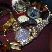 A large collection of gents watches incl