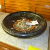 A vintage roulette wheel