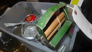 A collection of vintage doll house furniture