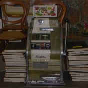 A 1970`s one-arm bandit fruit machine