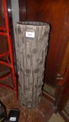 A watch relief abstract modern vase signed to base Sarl Arborit