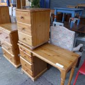 A pine knee home desk