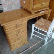 A pine knee home desk