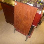 A Danish Brostorm teak adjustable folding side table