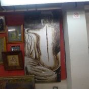 An abstract study on canvas of a lady