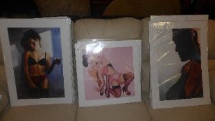 A large collection of prints