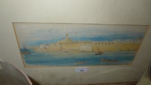 A watercolour Malta and the Maltese by LT Albert William Crawford McFall with provenance