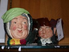 A Royal Doulton Sairey Gamp character jug and old Charley